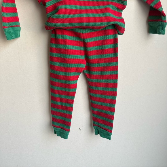 Carter's Red and Green Striped Christmas Pajama Set - size 12m - Picture 6 of 6